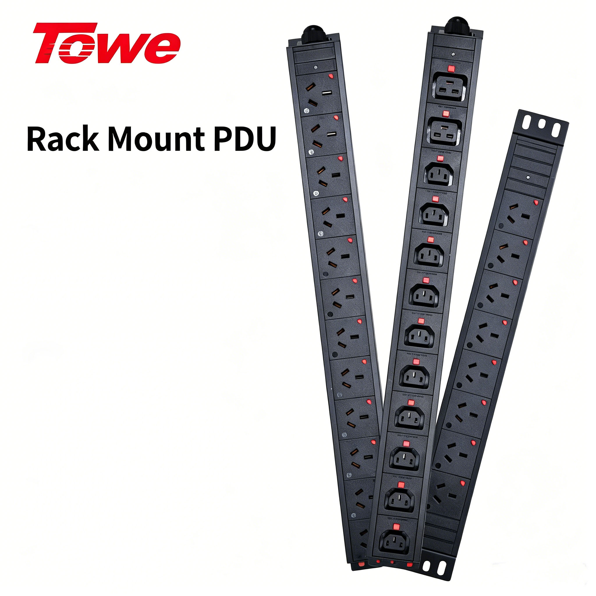 Surge Protector Rack - TOWE 1U 19 Inch Rack Mount