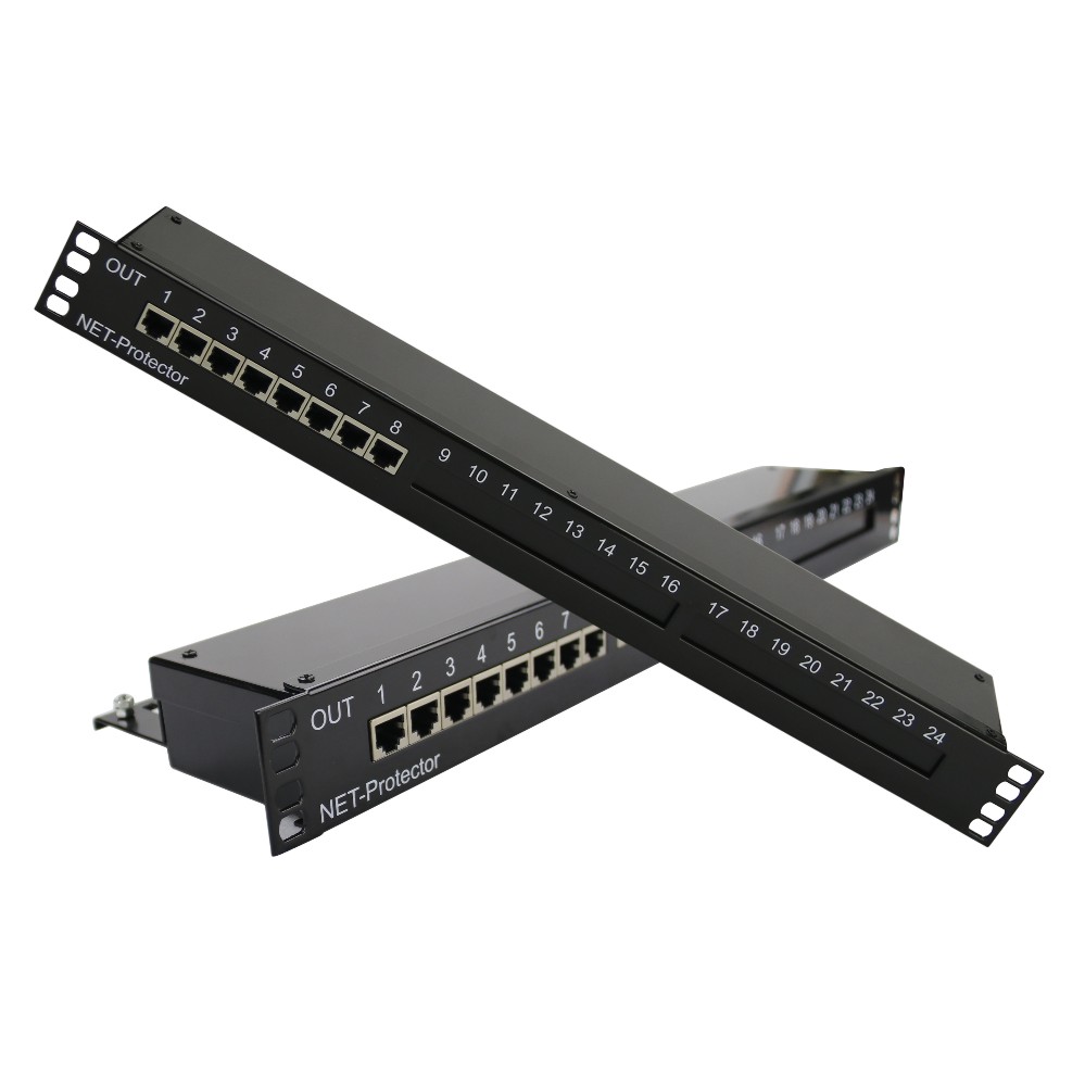 Surge Protector Rack - Gigabit Ethernet Surge Filter CAT6A 5V/24V/48V