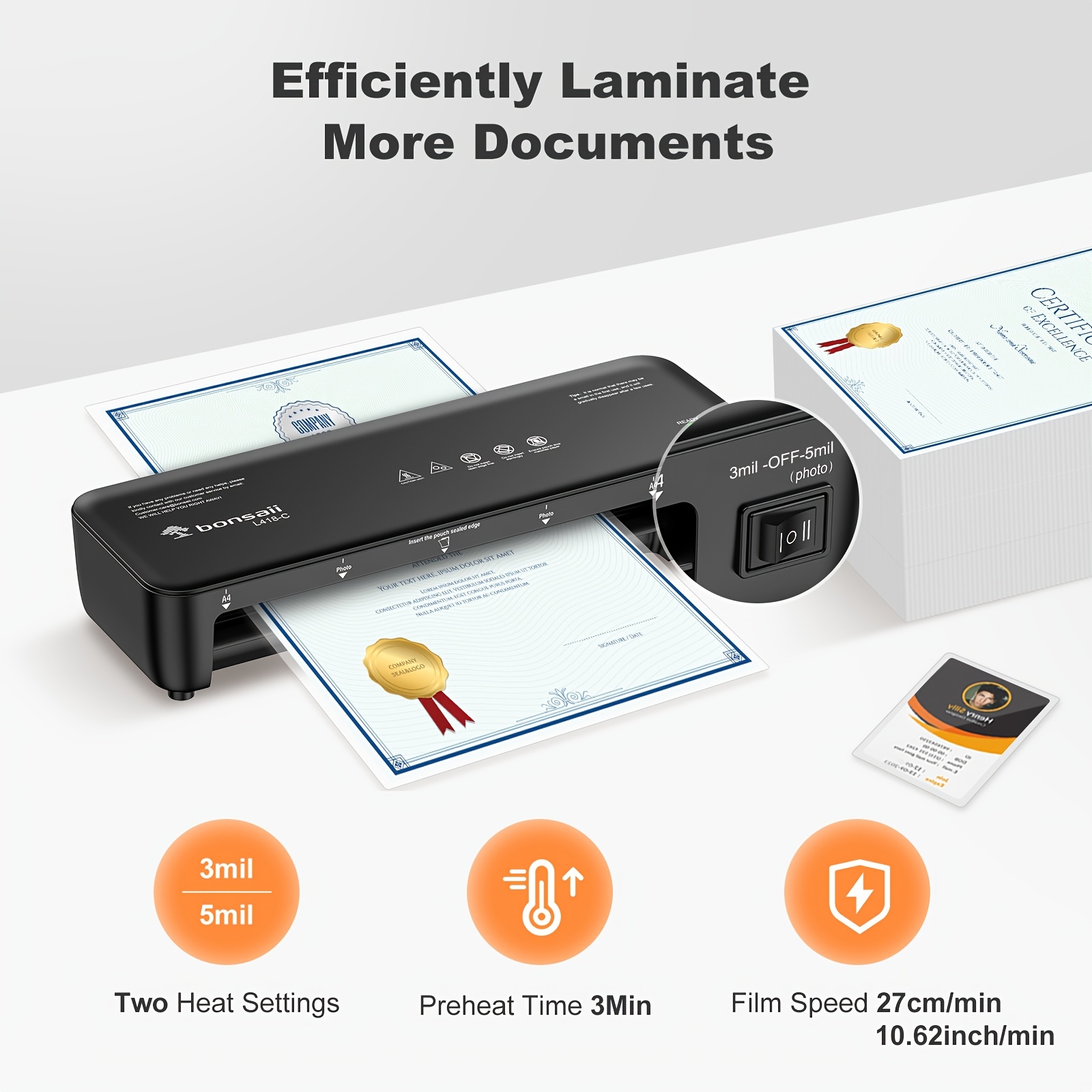 Bonsaii 9-Inch Thermal Laminat - Office Of Tech recensie en prijs