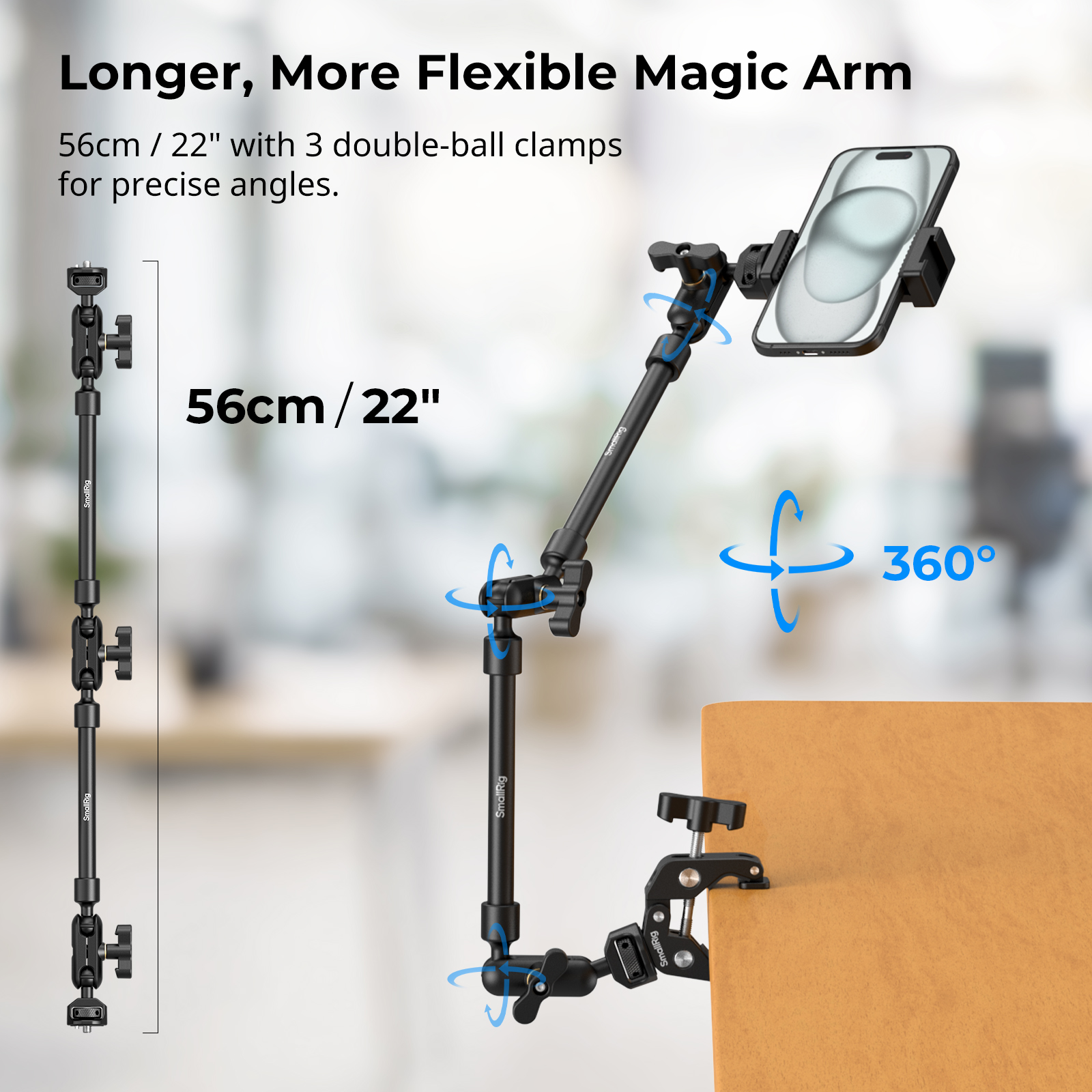 SmallRig Magic Arm with Crab C - Webcam Stand Clip recensie en prijs