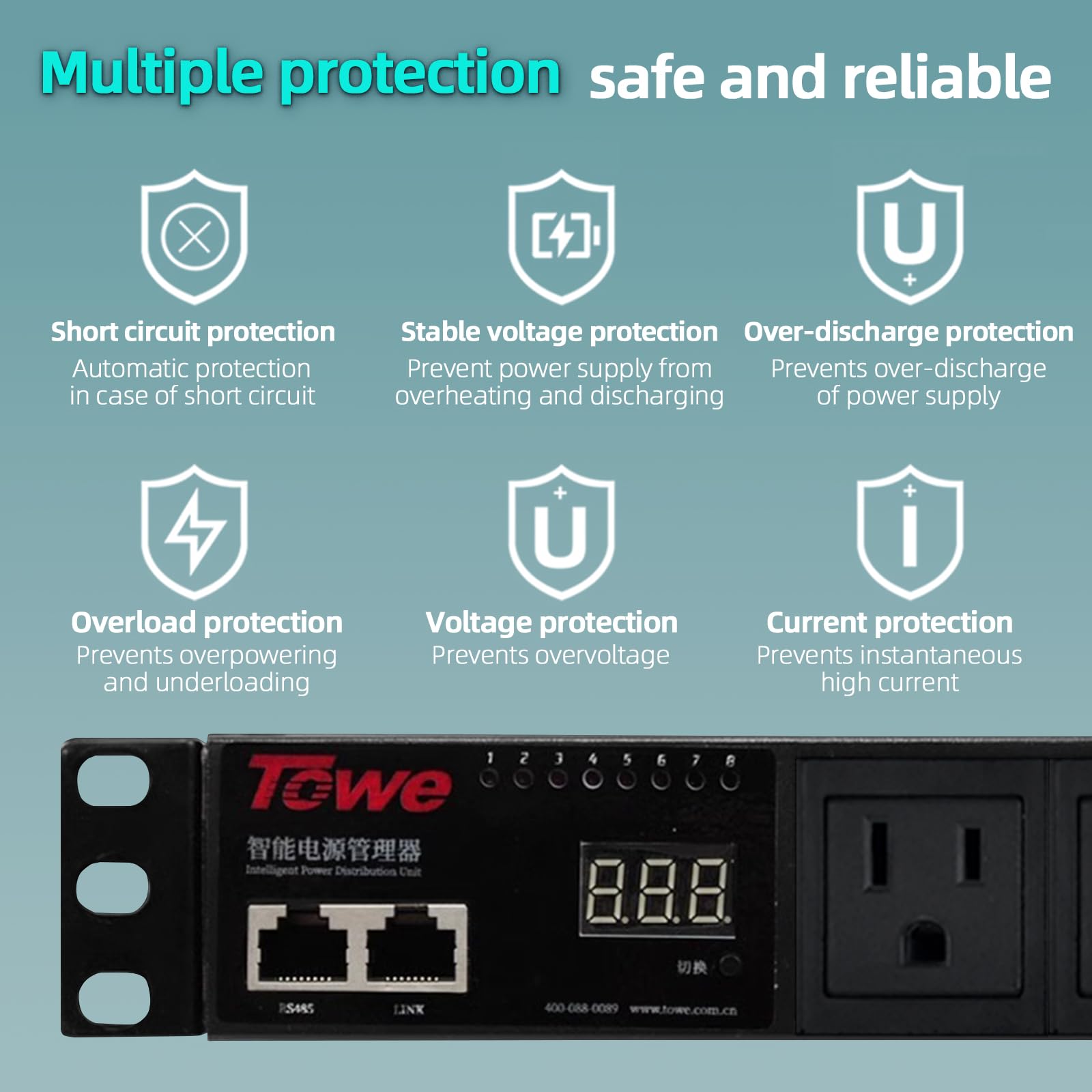 TOWE 1U Rack Mount Power Condi - Surge Protector Rack recensie en prijs