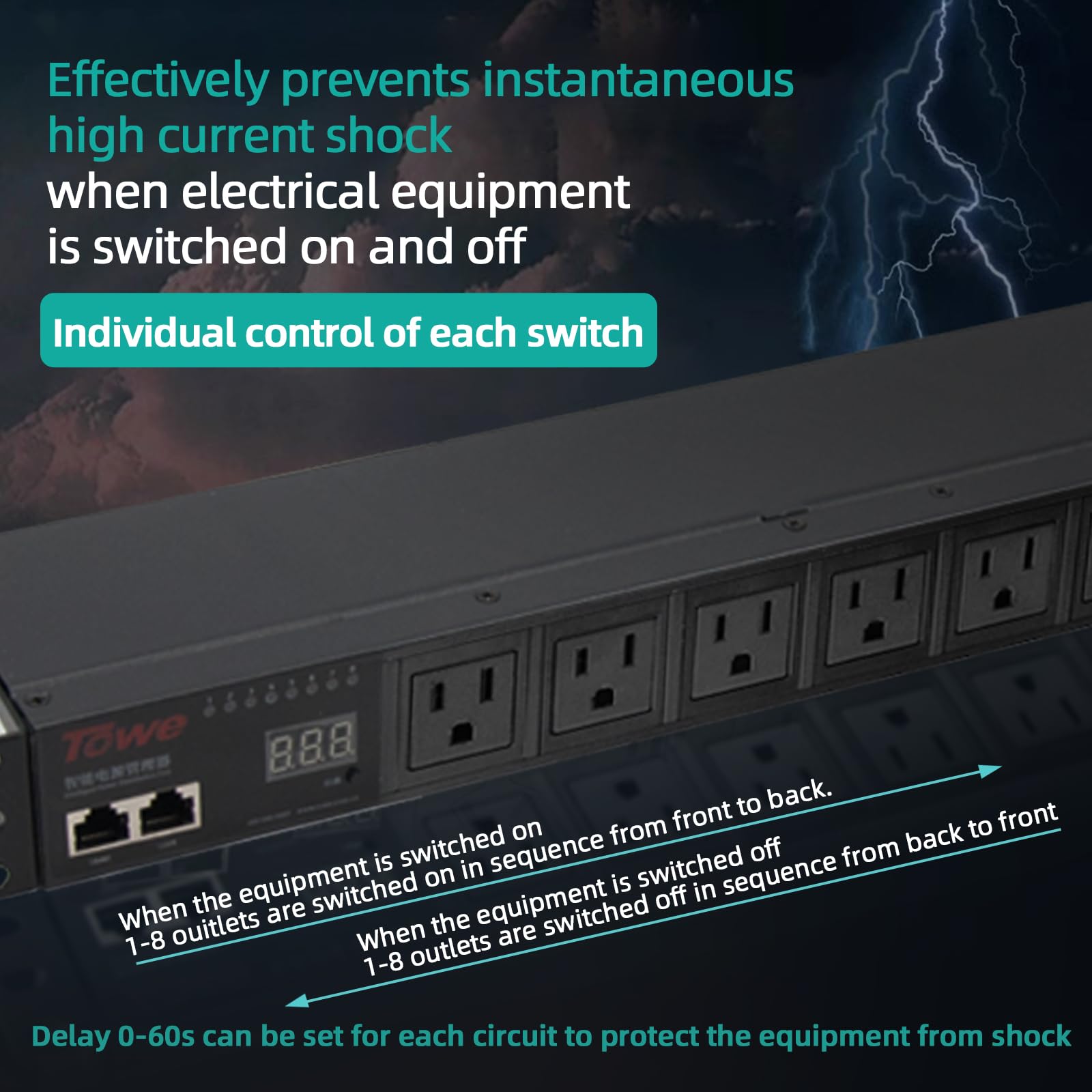TOWE 1U Rack Mount Power Condi - Surge Protector Rack recensie en prijs
