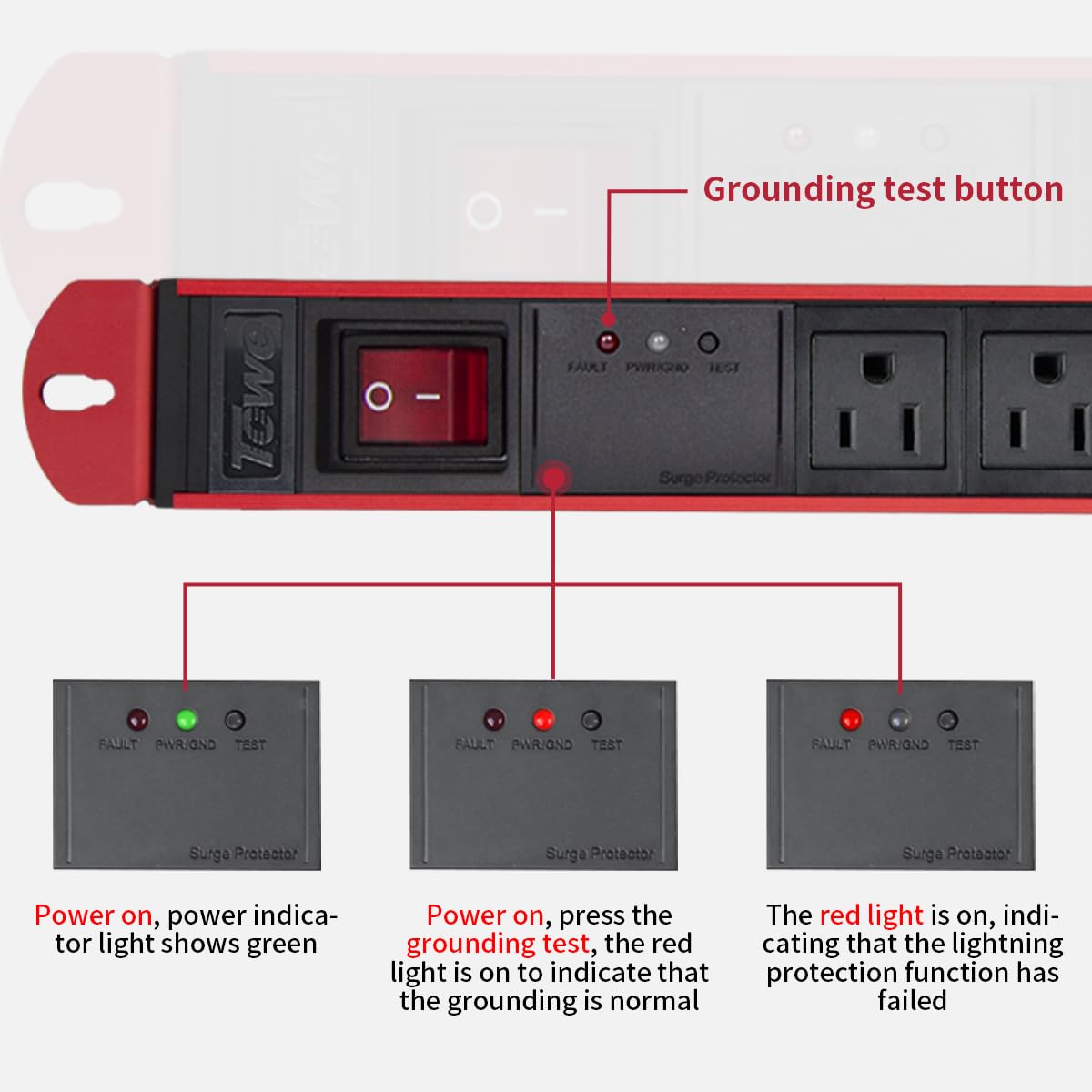 OWE Heavy Duty 7 Outlet Metal  - Surge Protector Rack recensie en prijs
