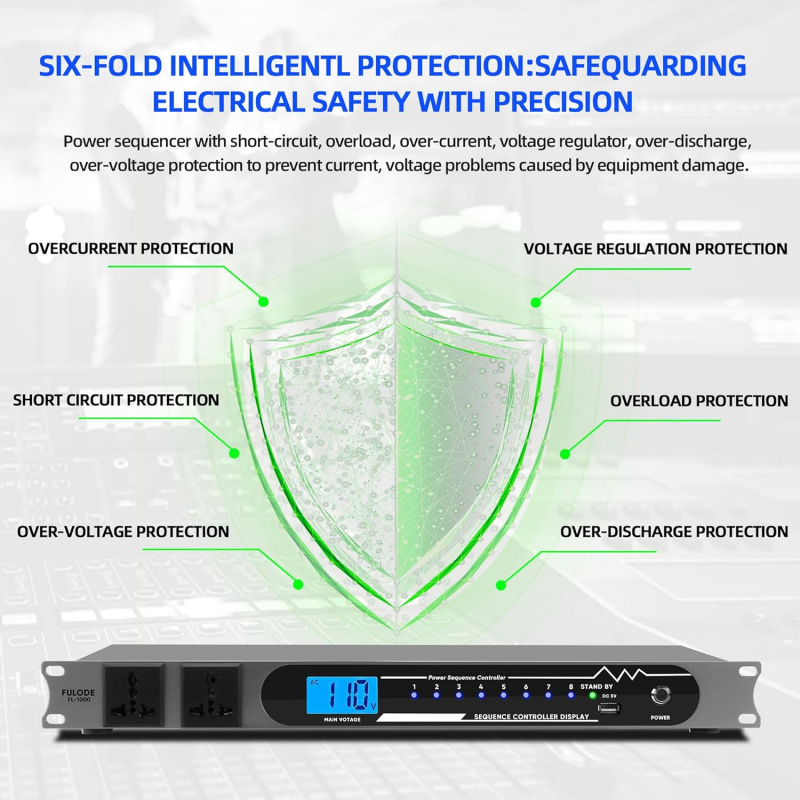 2000W 10 Socket Sequential Rac - Surge Protector Rack recensie en prijs