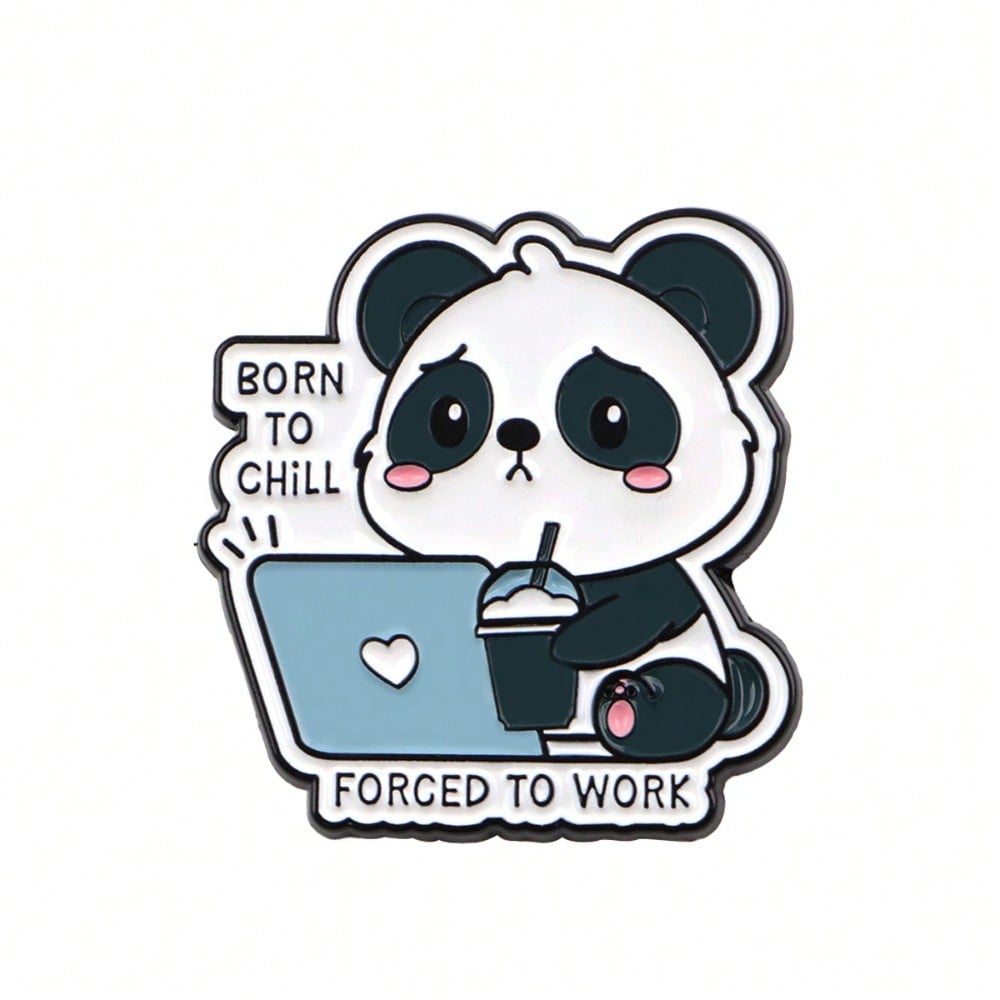Fun Panda & Laptop Enamel Badg - Office Tech Bag recensie en prijs