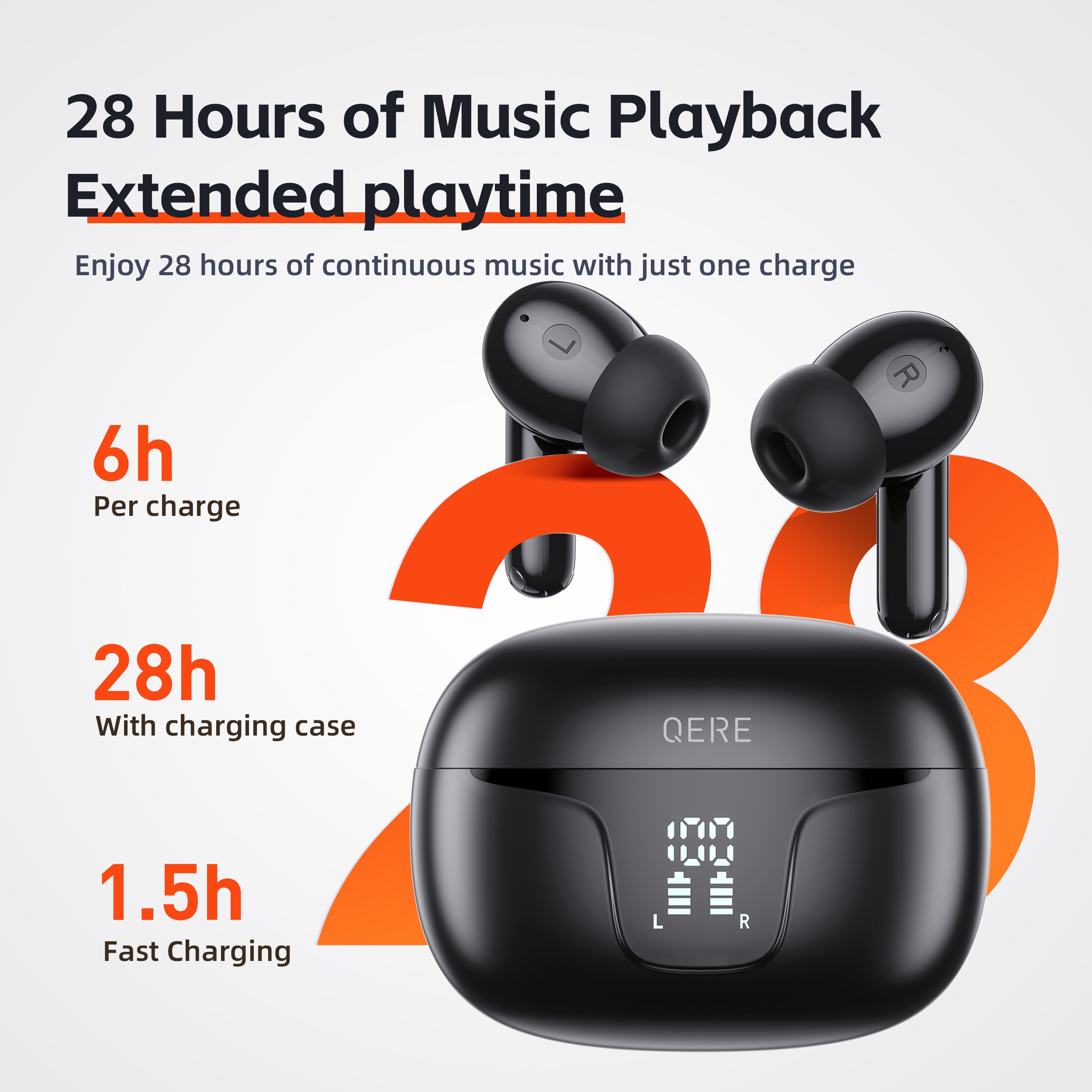 QERE E60 Wireless Headphones,  - Office Tech Essentials recensie en prijs