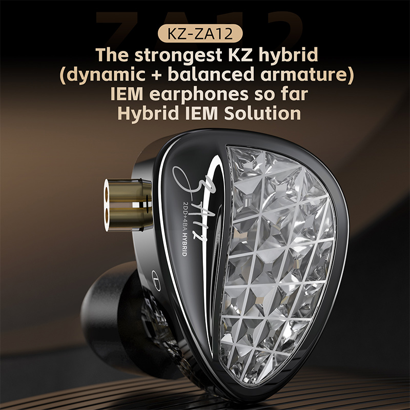 KZ ZA12 2DD+4BA Hybrid IEM Hea - Office Tech Essentials recensie en prijs