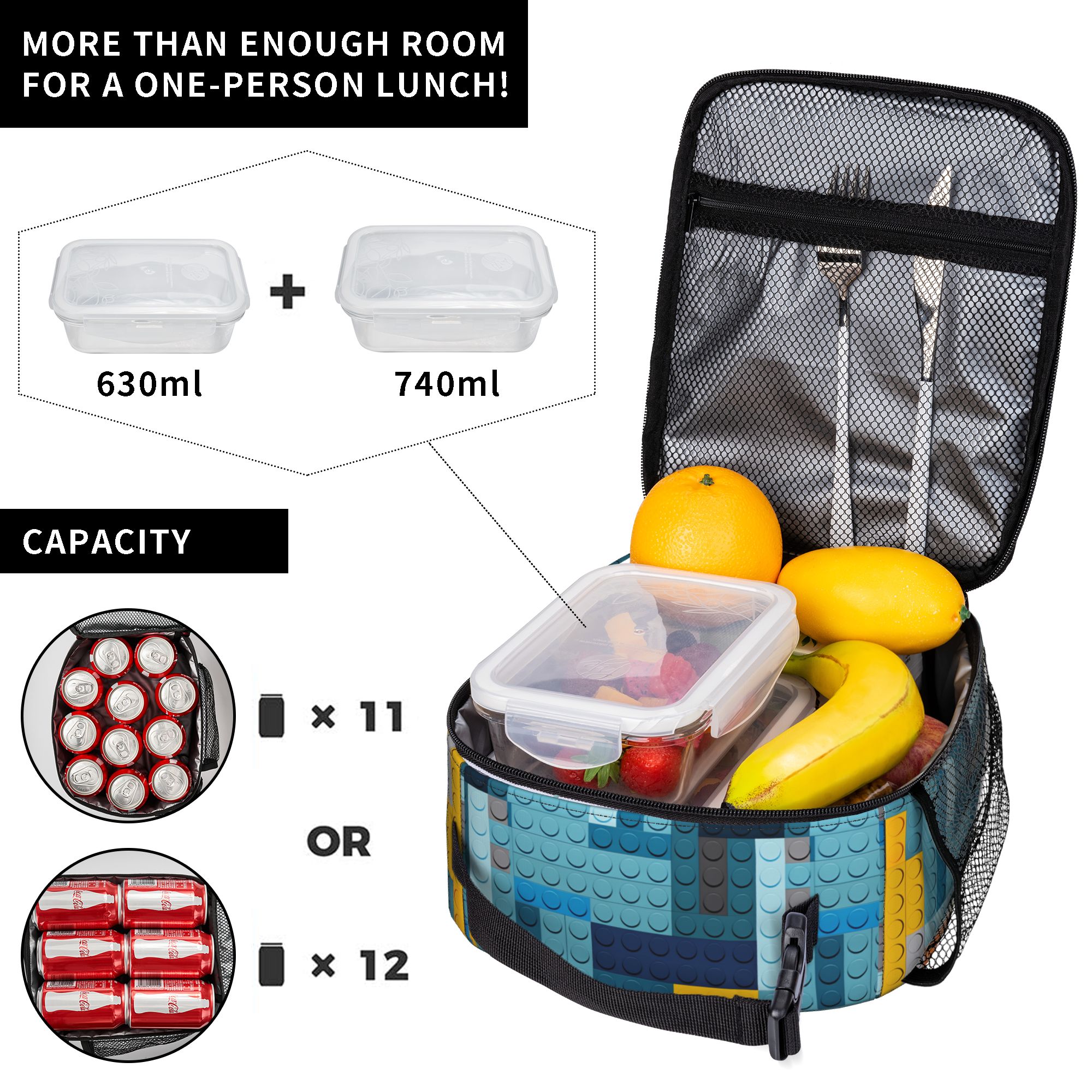 Blue Tech Pixel Building Block - Office Tech Bag recensie en prijs
