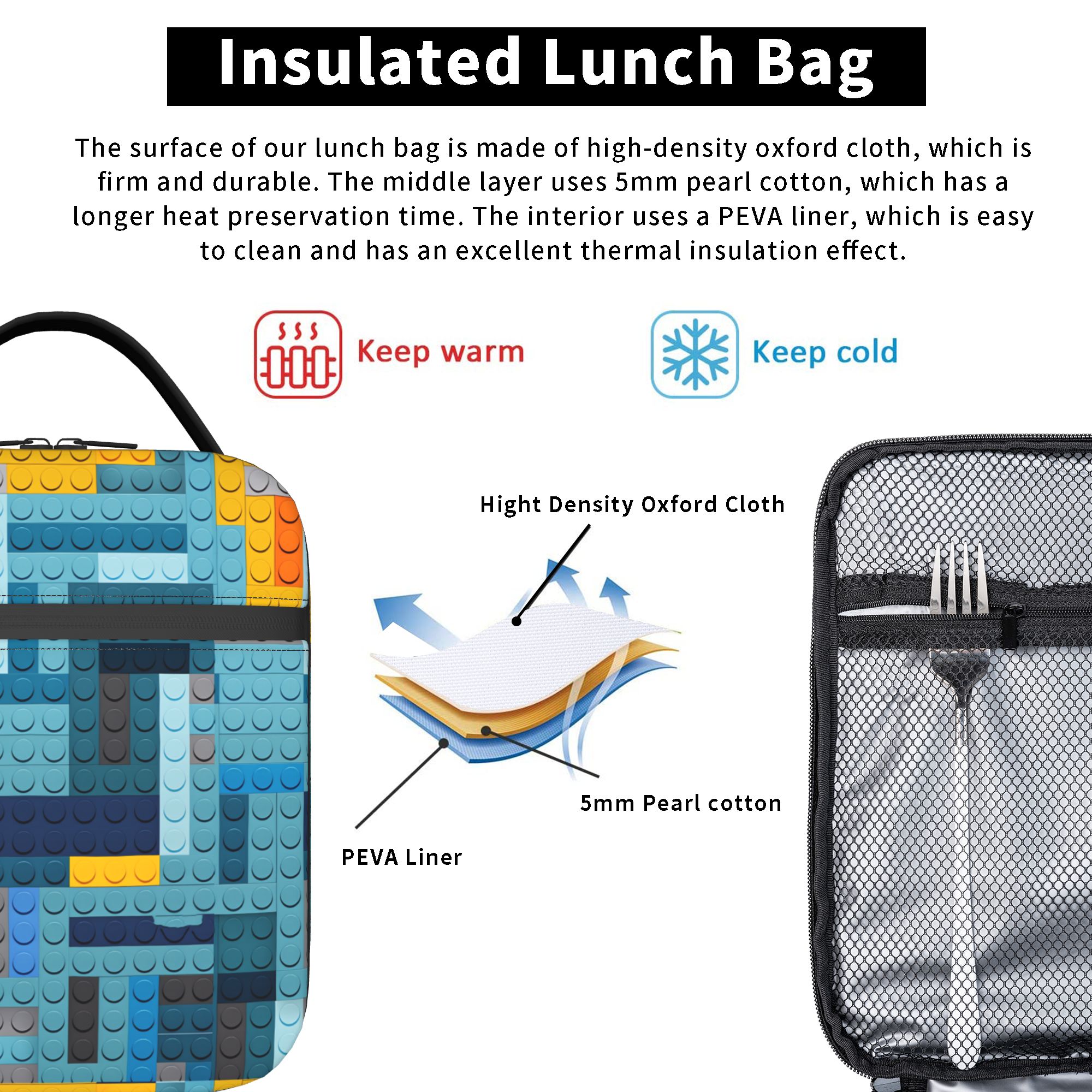 Blue Tech Pixel Building Block - Office Tech Bag recensie en prijs